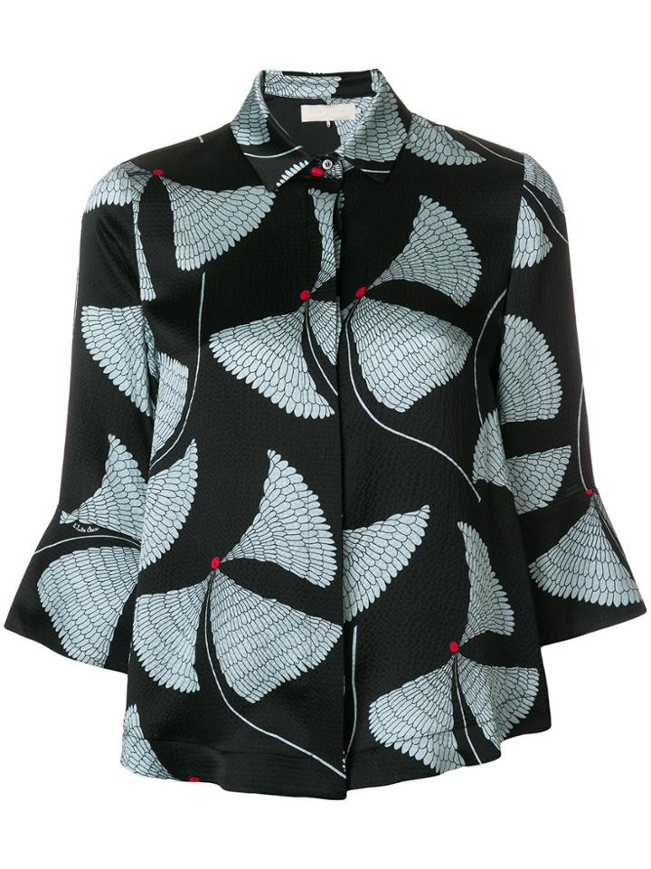 L'autre Chose Textured Abstract Print Shirt - Black
