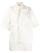 Nina Ricci Layered Short-sleeved Shirt - Neutrals