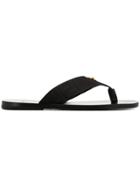 Versace Greca Flip Flops - Black