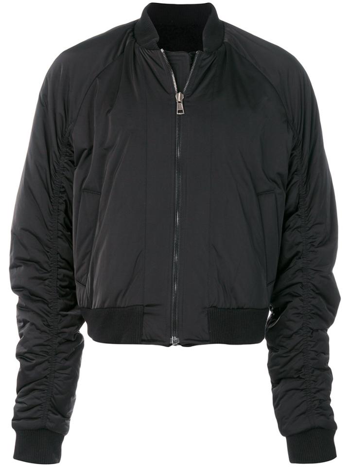 D.gnak Rear Patch Bomber Jacket - Black