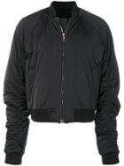 D.gnak Rear Patch Bomber Jacket - Black