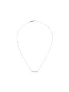 Suzanne Kalan Small Rose Gold Baguette Bar Diamond Necklace - Pink