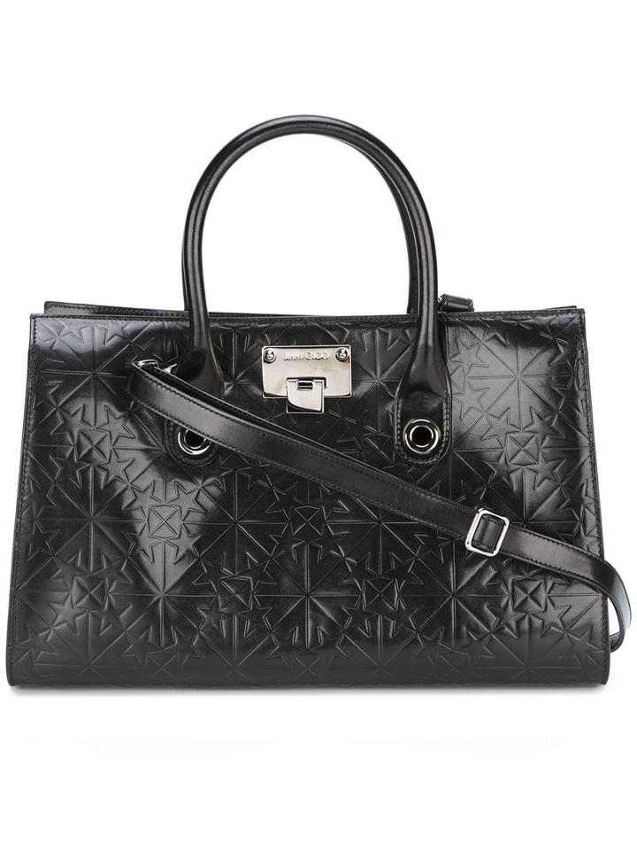 Jimmy Choo Large Riley Tote, Women's, Black, Calf Leather