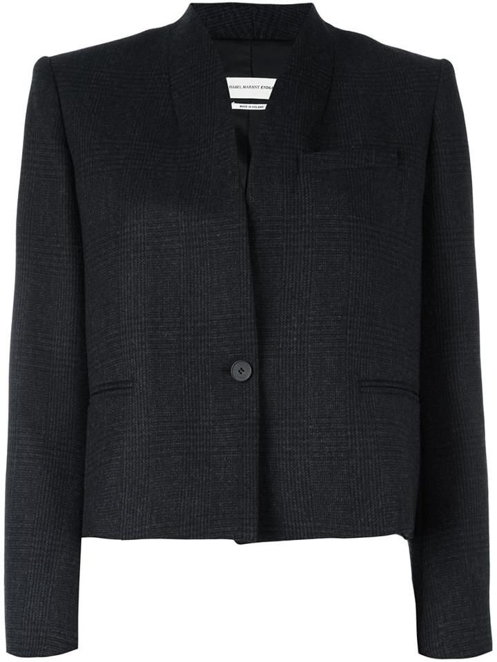 Isabel Marant Étoile Prince Of Wales Check Jacket, Women's, Size: 36, Black, Wool/polyester/polyamide/cotton