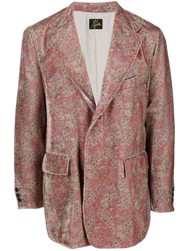 Needles Velvet Paisley Blazer - Pink