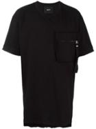 Blood Brother Zipped Fuzzy Pocket T-shirt, Men's, Size: Large, Black, Cotton
