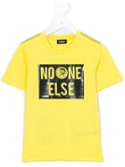 Diesel Kids - No One Else T-shirt - Kids - Cotton - 9 Yrs, Boy's, Yellow/orange