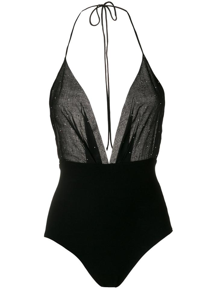 Alexandre Vauthier Embellished Bodysuit - Black