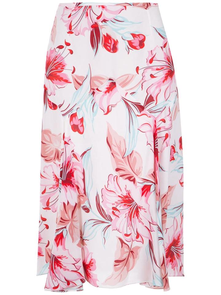Reinaldo Lourenço Silk Floral Skirt - Pink
