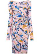 Emilio Pucci Floral Print Fitted Dress, Women's, Size: 44, Pink/purple, Silk/viscose