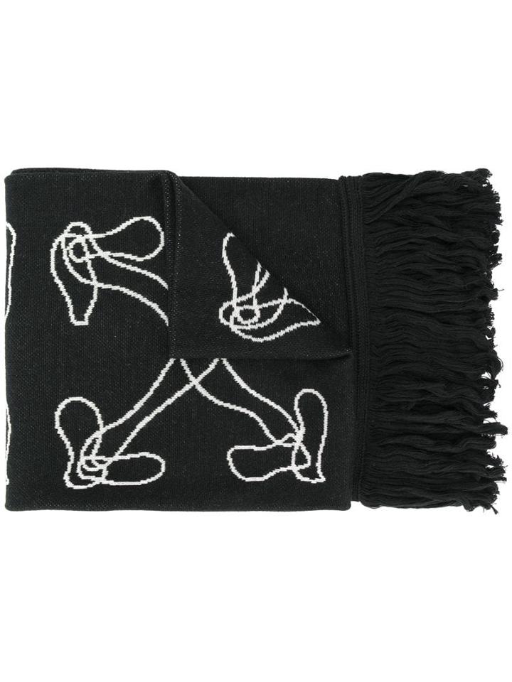 Off-white Scribble Arrows Scarf - Black