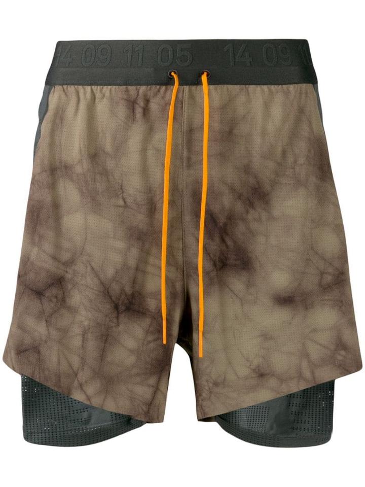 Nike Two-tone Running Shorts - Brown