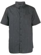 Saturdays Nyc Logo Stripe Shirt - Black