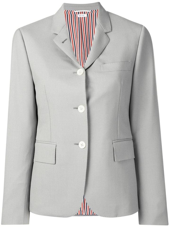 Thom Browne Dyed Mohair Narrow Sport Coat - Grey