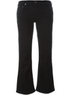 Victoria Victoria Beckham Cropped Flared Jeans, Women's, Size: 28, Black, Cotton/spandex/elastane