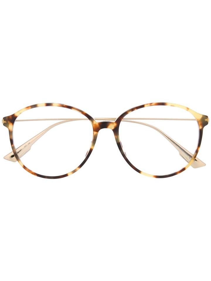 Dior Eyewear Two Tone Glasses - Brown
