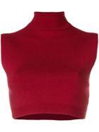 Chloé Roll Neck Cropped Top - Red