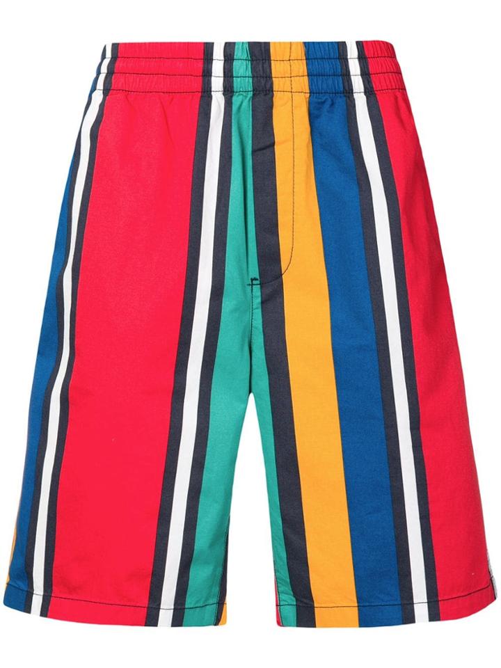 Tommy Jeans Striped Basketball Shorts - Red