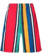 Tommy Jeans Striped Basketball Shorts - Red