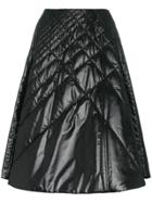 Moncler A-line Quilted Mid-skirt - Black