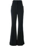 Proenza Schouler Flared Trousers, Women's, Size: 8, Black, Polyester/spandex/elastane/wool