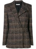 Philosophy Di Lorenzo Serafini Asymmetric Lapels Check Blazer - Brown