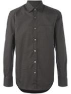 Canali Micro Print Shirt, Men's, Size: Xl, Black, Cotton