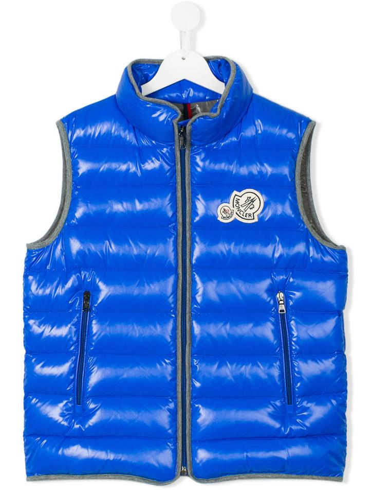 Moncler Kids - Bramont Padded Gilet - Kids - Polyamide/feather/goose Down - 10 Yrs, Blue