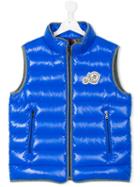 Moncler Kids - Bramont Padded Gilet - Kids - Polyamide/feather/goose Down - 10 Yrs, Blue