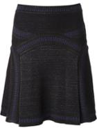 Roberto Cavalli Crochet Knit Flared Skirt, Women's, Size: 42, Black, Viscose/polyamide/polyester/spandex/elastane
