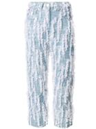 Faustine Steinmetz Handwoven Loop Cropped Jeans - Blue