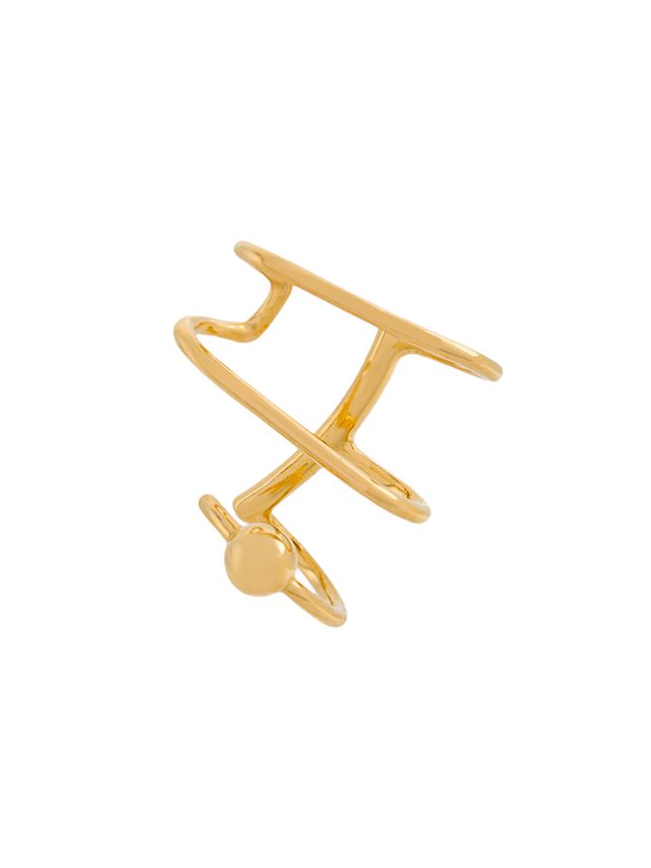 Maria Black Auricle Earcuff (left) - Yellow & Orange