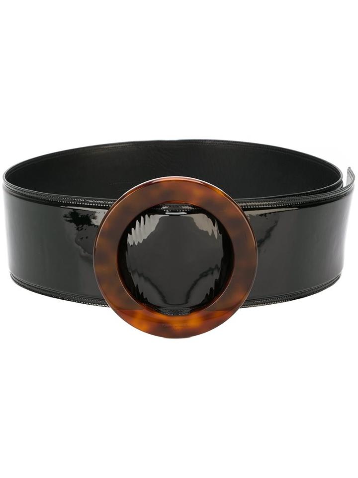 Saint Laurent Circular Buckle Wide Belt
