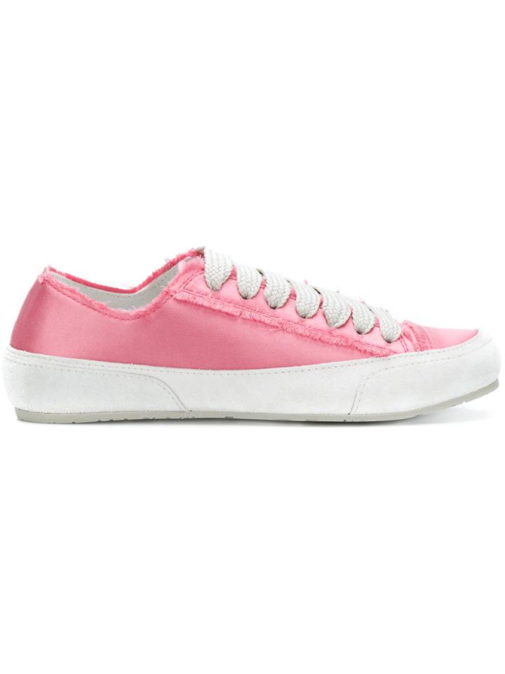 Pedro Garcia Raw Edge Lace-up Sneakers - Pink & Purple