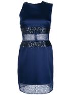 Gloria Coelho Panelled Short Dress - Blue