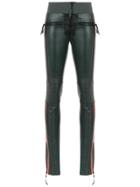 Andrea Bogosian Skinny Leather Trousers - Green