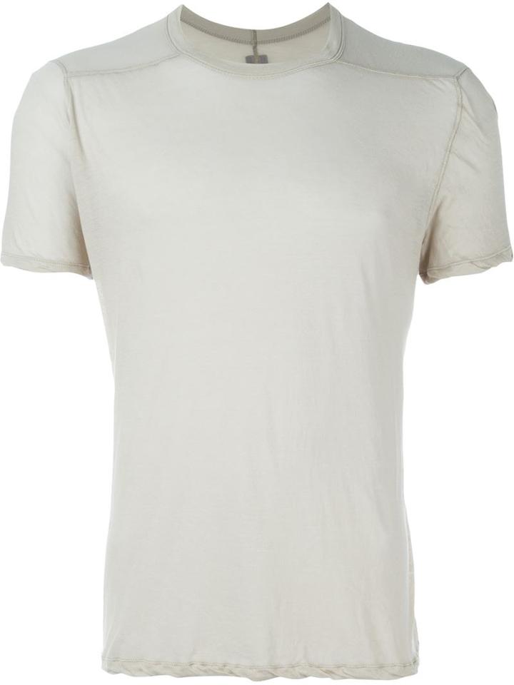 Rick Owens Twisted Edge T-shirt, Men's, Size: Xs, Nude/neutrals, Cotton