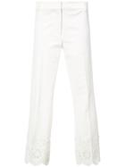 Derek Lam 10 Crosby Cropped Flare Trouser With Eyelet Embroidery -