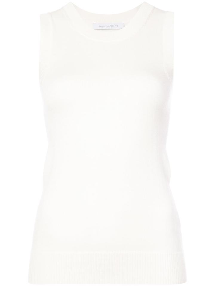 Sally Lapointe - Ribbed Knitted Tank Top - Women - Cashmere - 8, White, Cashmere
