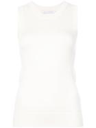 Sally Lapointe - Ribbed Knitted Tank Top - Women - Cashmere - 8, White, Cashmere