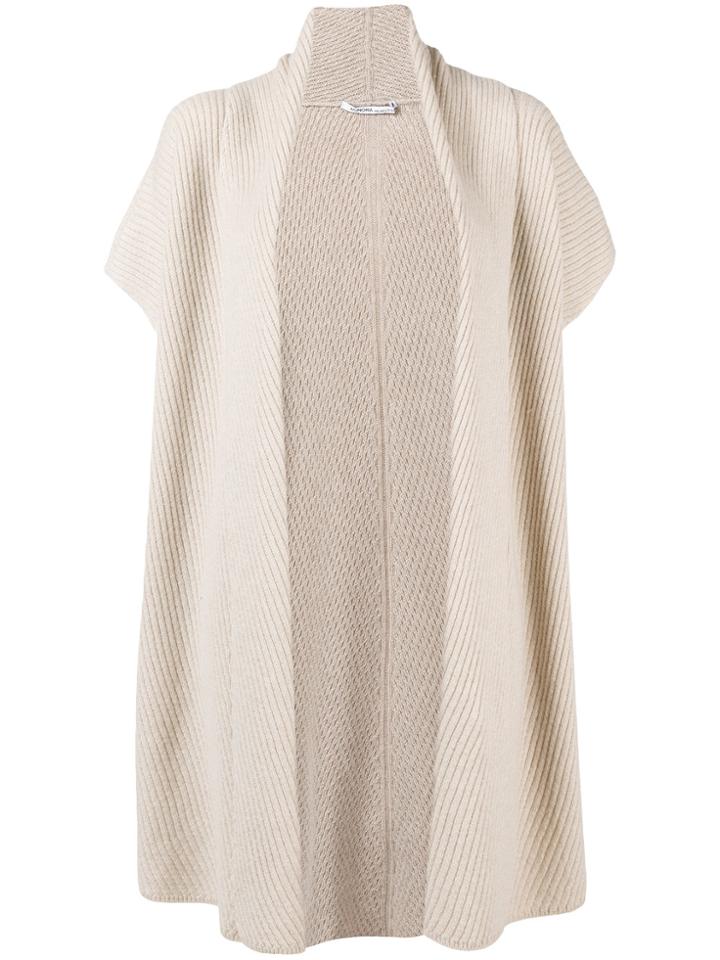 Agnona Long Short Sleeve Cardigan - Nude & Neutrals