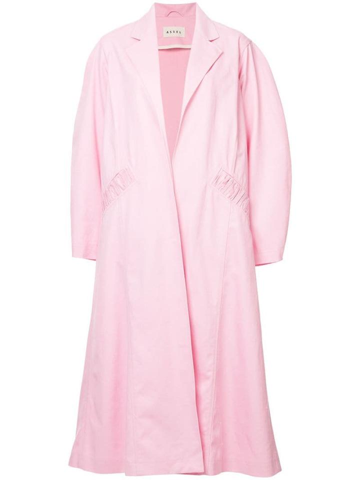 Assel Oversized Trench Coat - Pink