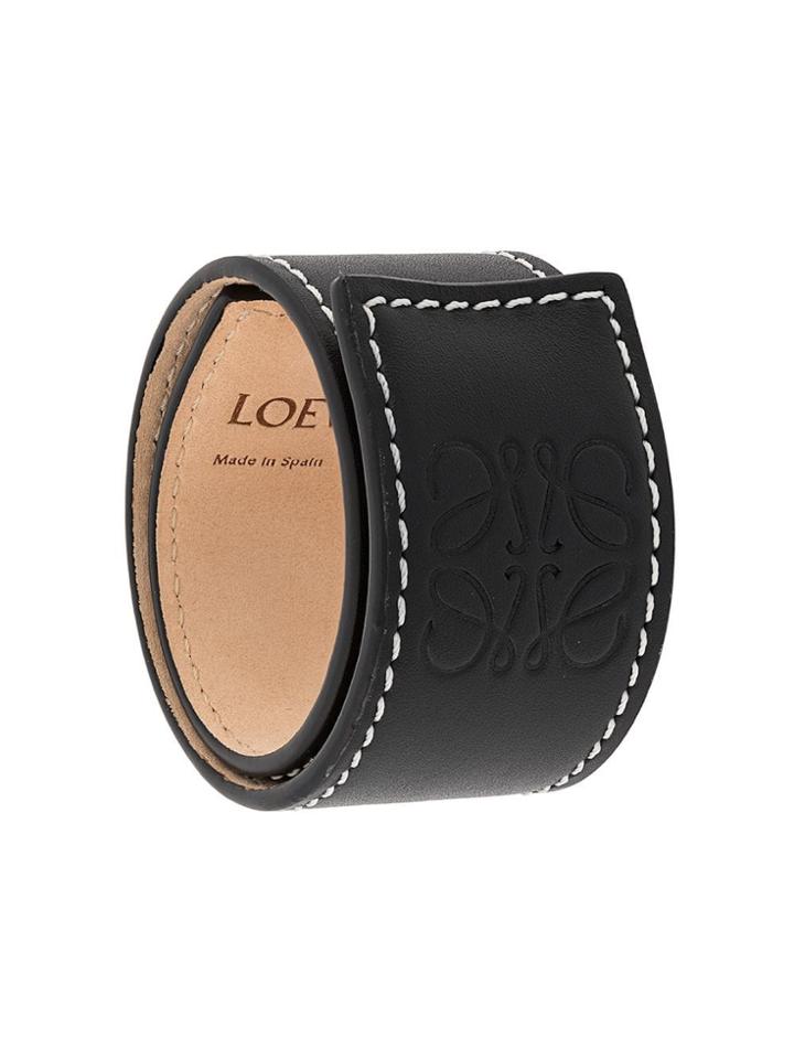 Loewe Leather Bangle - Black