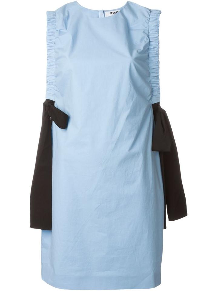 Msgm Contrast Tie Sleeve Dress