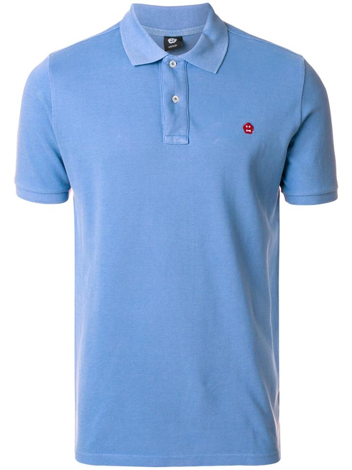 Aspesi Logo Pique Polo Shirt - Blue