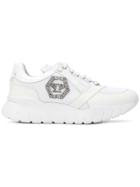 Philipp Plein Logo Embellished Runners - White