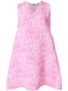 Msgm Quilted Embroidery Dress - Pink & Purple