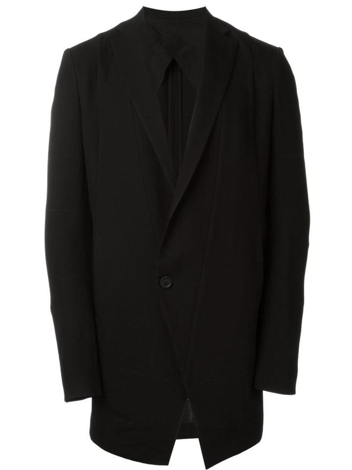Julius Oversized Asymmetric Blazer, Men's, Size: 2, Black, Cotton/viscose