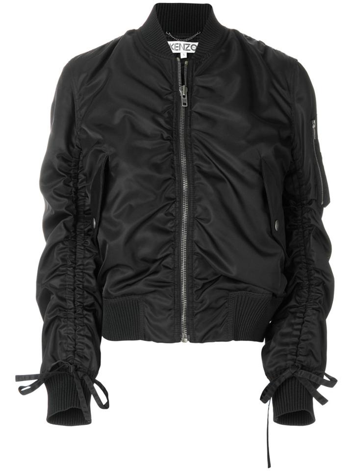 Kenzo Ruched Bomber Jacket - Black