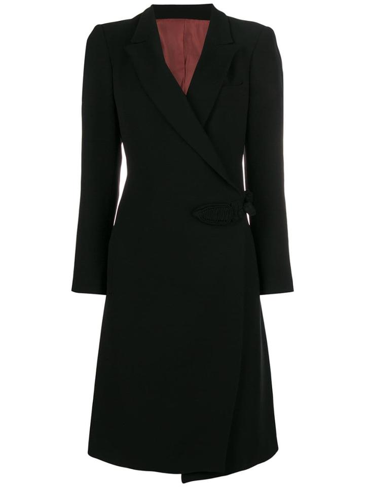 Jean Paul Gaultier Vintage Wrap Midi Coat - Black